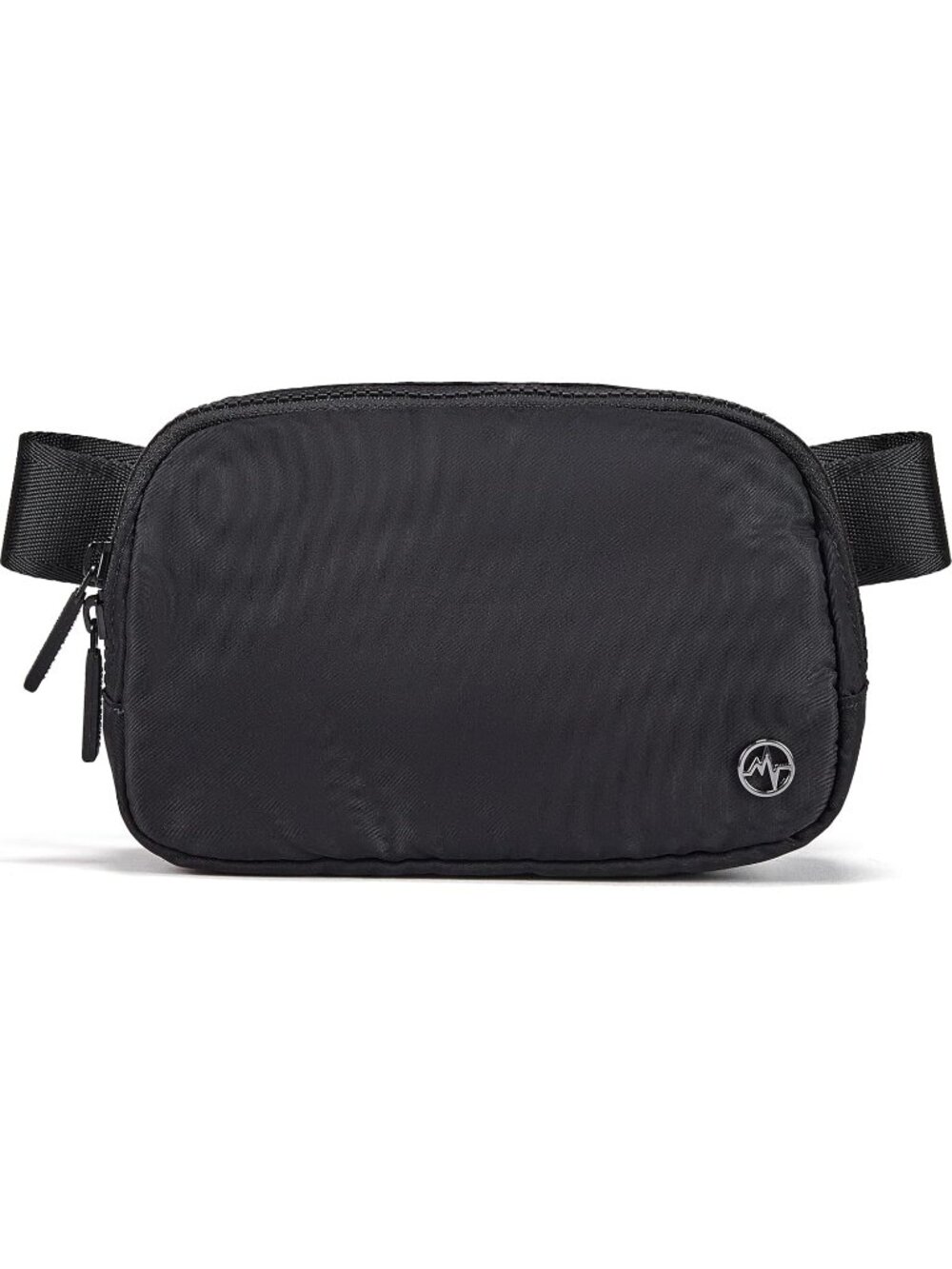 👜Women's Black Two-Way Zipper Crossbody Bag Adjustable Strap Mini Belt Bag